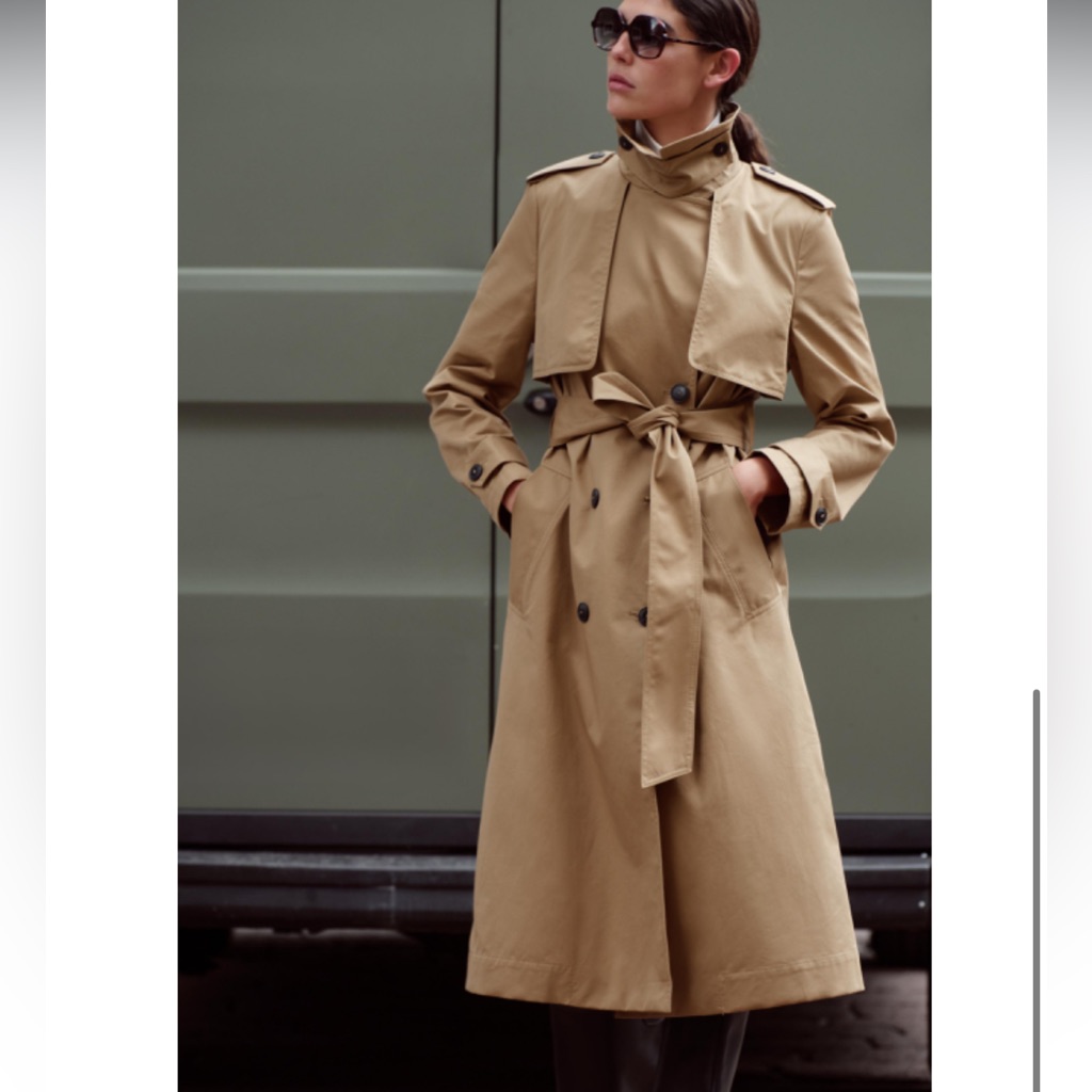 Zara Water Repellent Zw Collection Classic Tan Trench S Small
